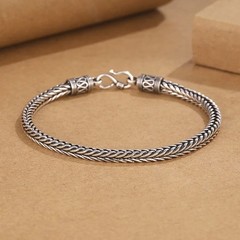 925 Sterling Silver Bracelet Chain Vintage for Men Women Luxury Wedding Jewelry