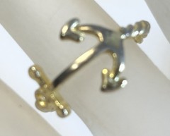 Vintage 925 Anchor Rope Ring Size 6 3/4