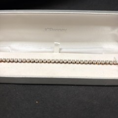 Classic Tennis Bracelet From Jc Penny Marked 925 Single Row Set Stones