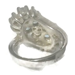 Vintage Flower Ring Sterling Silver Cocktail Boho Size 5.50