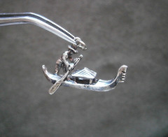 Gondola & Gondolier Venice Vintage Sterling Silver Bracelet Charm Pendant 3.1g
