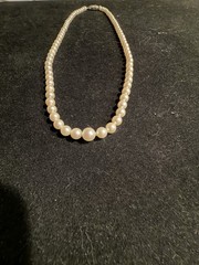 Vintage 14k Taxco Mexico Pearl Necklace 9 Inches Long