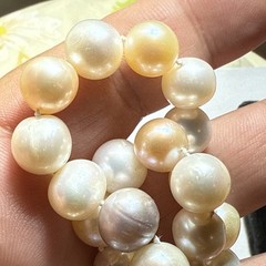 Choker Cultured Pearl 14k 9mm Ball Clasp 10mm Big Multicolor Pearls 16.5” Unused