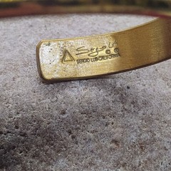 Vtg Sergio Lub Tri-Metal Copper Brass Sterling Silver Cuff Bracelet Size 6″
