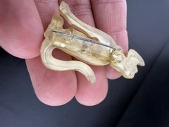 Vintage Frosted Dog Brooch Pin Cartoon Hound Puppy