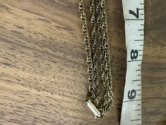 VTG CELEBRITY NY Cabochon Rhinestone Pendant Chain 18” Necklace