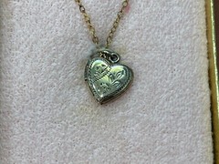 Vintage 12k Gold Filled Heart Form Locket Pendant Necklace in Coro Tots Box