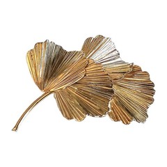 Floral Gold Plated Brooch Vintage