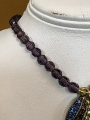 LaVintage Brand Necklace & Earring Set Purple Stone Green Blue Lot La Vintage