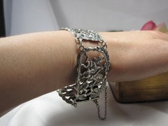 Vintage European Sterling Silver Story-Telling Panel Bracelet