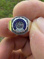 Vintage Kansas Wesleyan University Business College Class Ring