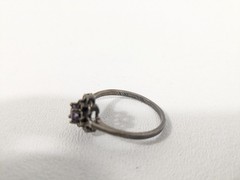 VTG Sterling Silver 925 Amethyst Flower Ring Beautiful Fancy Jewelry Floral