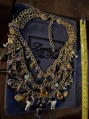 Lunch At The Ritz COCKTAILS Triple Strand Necklace; NEW, NEVER WORN, RARE!!!!