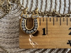 Maximal Art JOHN WIND Love & Luck Gold Tone Tripple Strand Charm Necklace