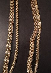 Gold Tone Collar Double Chain -21 “
