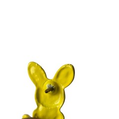 Vintage Yellow Metal Easter Bunny Rabbit Pin/Brooch 0.97″ x 0.68″
