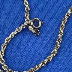DaneCraft Italian 925 Sterling Silver Rope Necklace 29 1/2 Inches