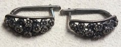Beautiful Vintage Sterling Silver Flower Motif Earrings