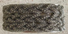 Lot of 4 Vintage Cuff Bracelet Magnetic Stainless Cable Ann Taylor Mesh Beaded