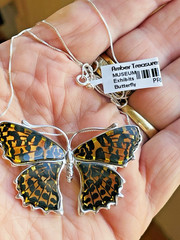 Butterfly Genuine Baltic Amber Necklace Vintage Egg Yolk Butterscotch Polish 老琥珀