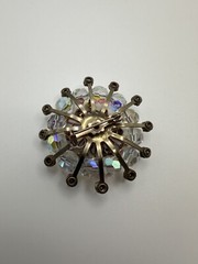 Vintage Rhinestone Brooch Sputnik Style Size: 4.5cm diameter BB5