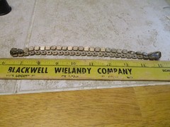 ANTIQUE VICTORIAN Double Sided Fancy Link Floral BOOK CHAIN Necklace M9