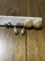 Set of 14 Pairs – Silver Gold Pearl Gem Vintage Clip-On Earrings