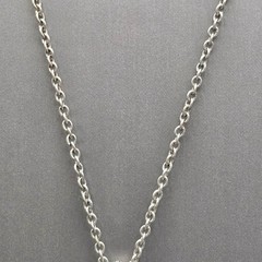 Vintage Blessed Spoon Pendant Necklace Silver Pearl Long Boho Statement Piece