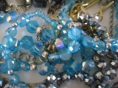 Costume Jewelry 2 Lb Stone Plastic Necklace Bracelet Pin Retro Vintage Bag #4