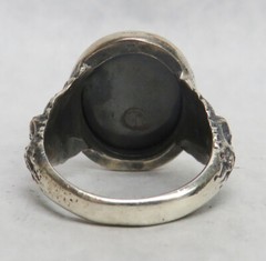 VINTAGE SILVER ROMAN GENERAL & EMPEROR SEPTIMUS SEVERUS CAMEO RING SIZE 8