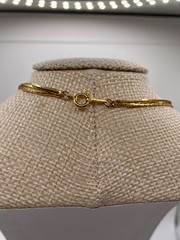 Vintage Gold Tone Multi Strand Necklace Dainty Faux Pearls