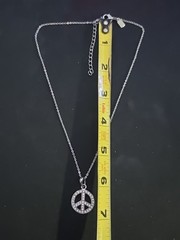 Vintage Lady Remington Lia Sophia Peace Symbol Necklace- Signed
