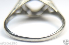 Antique Belais Art Deco Setting 14K White Gold Mounting Mount Hold-7.2-7.3MM