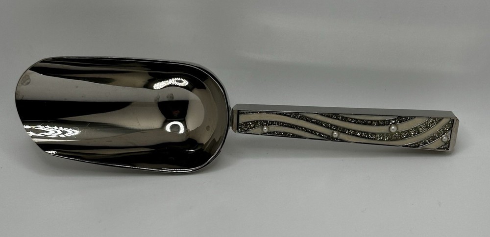Rhinestone And Faux Pearl Enamel Ice Scooper