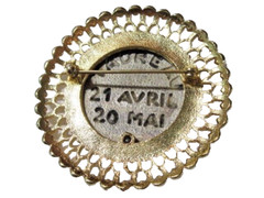 PIN PEWTER & GOLD PLATED METAL FILIGREE DESIGNER STYLE TAURUS THE BULL HOROSCOPE