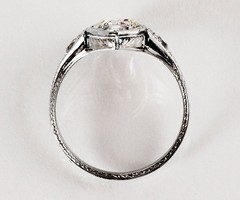 Antique Style 1.80ctw Lab Created Diamond Engagement Art Deco 14k White Gold FN