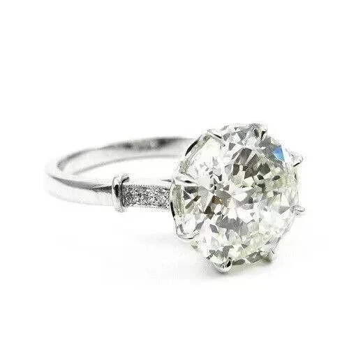 Round Cut Lab Created Diamond 14K White Gold FN Engagement Women’s Ring