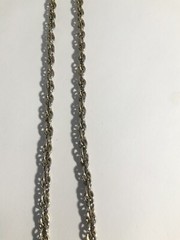 Vintage 1960s Silver Tone Resin Ball Tie Rope Chain Necklace 24” 24mm Balls