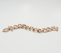 Chunky desinger gold plated sterling 925 silver chain bracelet