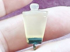 Antique Carved Agate Charm Watch Fob Drop Small Size