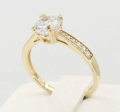 Art Deco Antique 2.30 Ct White Diamond Vintage Wedding Ring 14K Yellow Gold FN