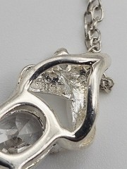 Sterling Silver 1.00ct CZ Pendant On 18″ Chain Necklace