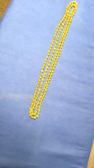 Art Deco Faceted Citrin Bead 2mm each Necklace 58” Hand Knotted
