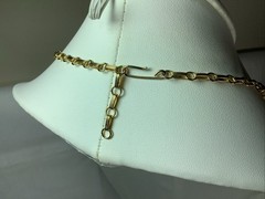 1960 Necklace Choker Collar Textured Gold Tone Leaf Thistle NN32