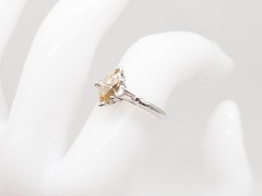 Vintage 1950s $5000 1.25ct Natural FANCY YELLOW Marquis Diamond Platinum Ring