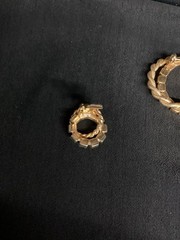 Jewelry Set Of 3 Gold Tone Ruby Stones Pin Back Brooch Clip On Earrings VTG