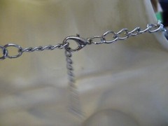 CALVIN KLEIN SILVER TONE SET METAL MESH CHAIN STATEMENT EARRING NECKLACE #5/23=T