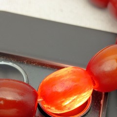 Antique Ottoman Dark Honey Cognac Bakelite Catalin Faturan Bead Necklace 84.71g