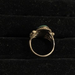 Lot of 5 Vintage Silver Turquoise Rings Size 5-5.5