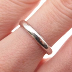 925 Sterling Antique Art Deco Engraved Classic Wedding Band Ring Size 6.75
